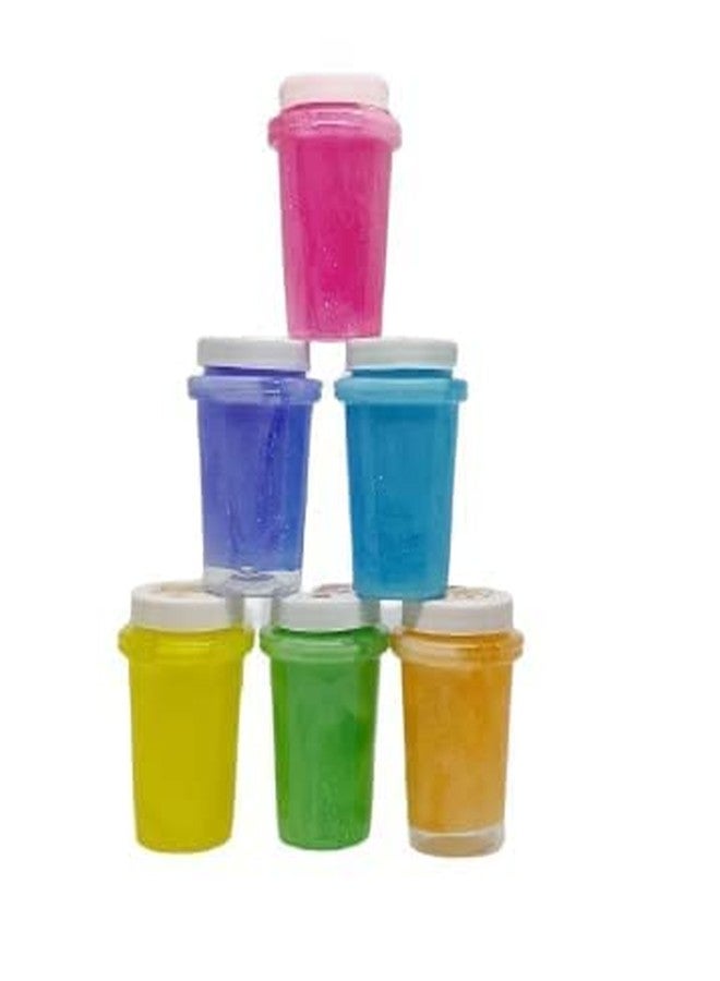 URM مجموعة ألعاب URM Enterprises السحرية من الطين الهلامي والصلصال والجيلاتين، مجموعة من 6 قطع (6 ألوان) للأولاد والبنات - Image 1